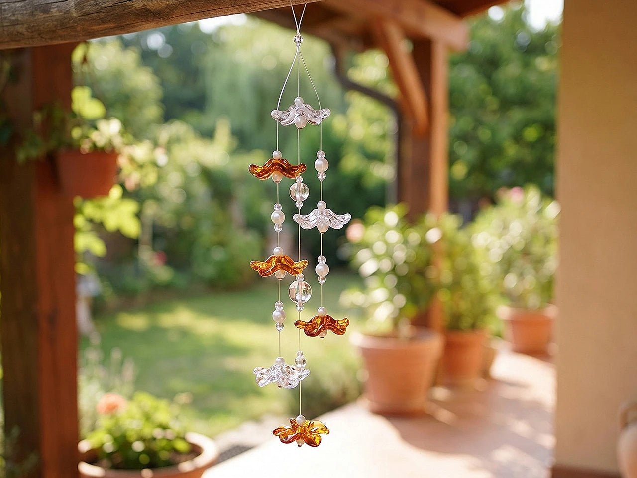 Image de perles florales en plastique Ø25 mm – disponible en ligne Šarlotes audumi