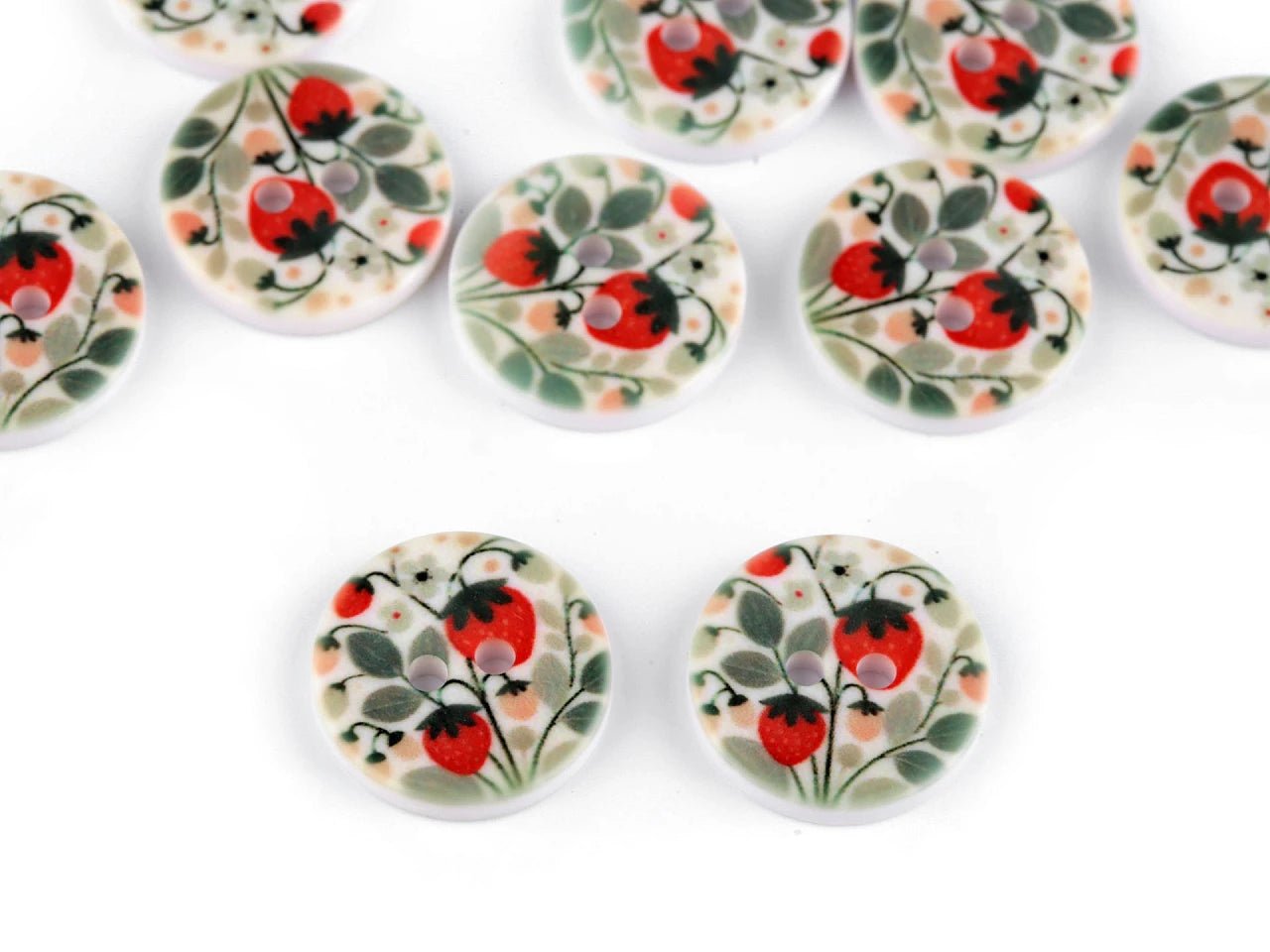 Attēls ar Pogas ar zīmējumiem Ø 15,5 mm – pieejams Šarlotes audumi