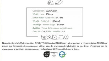 Premium 100% kokvilnas audums - ābolīši 115 g/m²