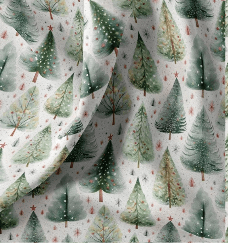 Attēls ar Premium 100% kokvilnas audums - egles 115 g/m² – pieejams Šarlotes audumi