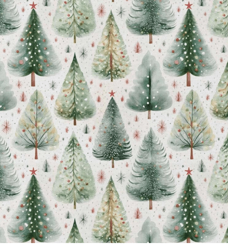 Attēls ar Premium 100% kokvilnas audums - egles 115 g/m² – pieejams Šarlotes audumi