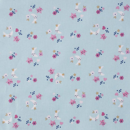 Tissu premium 100 % coton - lune et étoile 115 g/m²