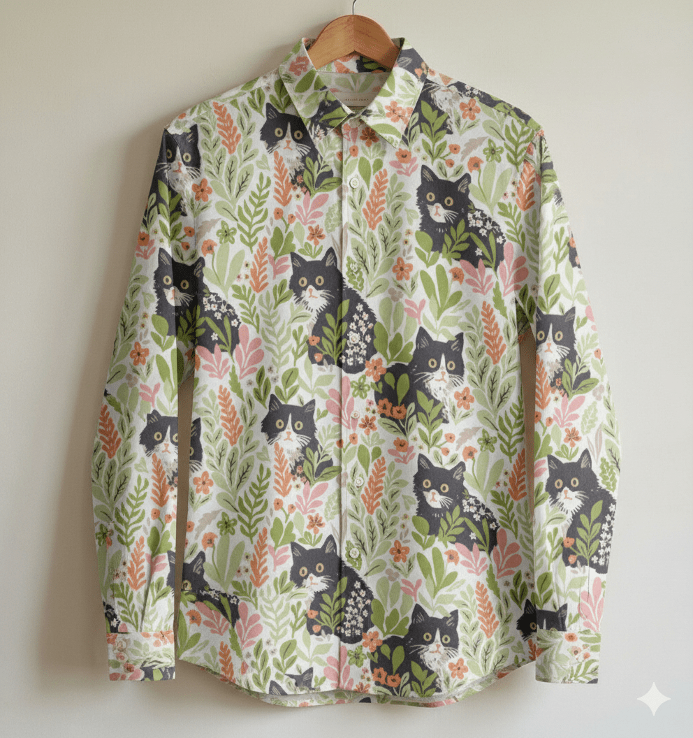 Attēls ar Premium 100% kokvilnas audums - meža kaķīši 115 g/m² – pieejams Šarlotes audumi