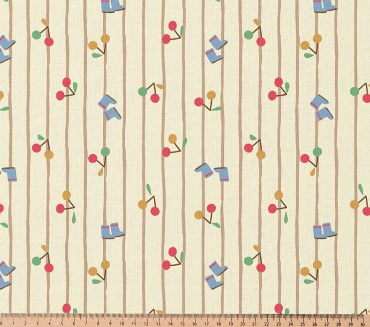 Attēls ar Premium 100% kokvilnas audums - rotaļīgs pavasara raksts 115 g/m² – pieejams Šarlotes audumi