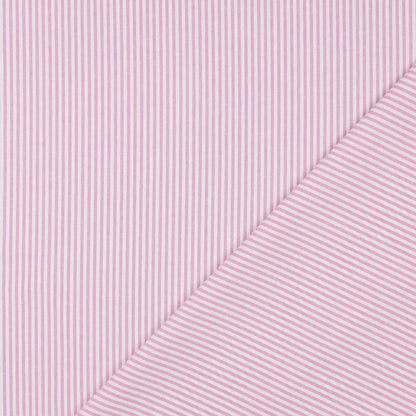Image de tissu Premium 100 % coton - lignes roses 3 mm 110 g/m² – disponible chez Šarlotes audumi