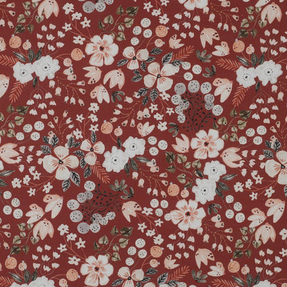 Tissu premium 100 % coton - petites fleurs 110 g/m²