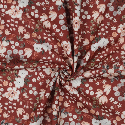 Tissu premium 100 % coton - motifs fleuris 110 g/m²