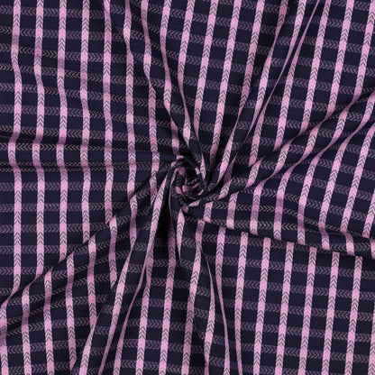 Bild mit Premium-Stoff aus 100 % Baumwolle, blau und rosa kariert – online erhältlich bei Šarlotes audumi
