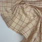 Italys cotton fabric in a checkered pattern brown–beige | 125 g/m², 149 cm
