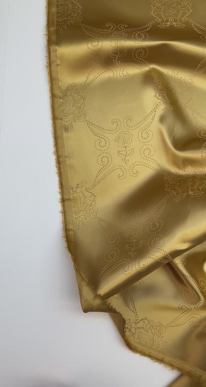 Italienischer Viskose-Jacquardstoff in Goldton – 100 g/m²