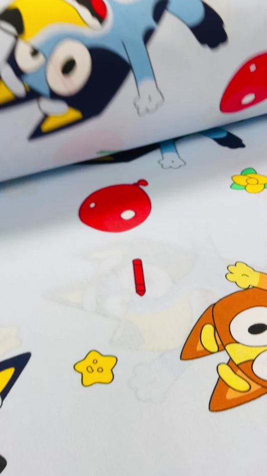 100% Cotton Fabric - Bluey 220cm 146 g/m²