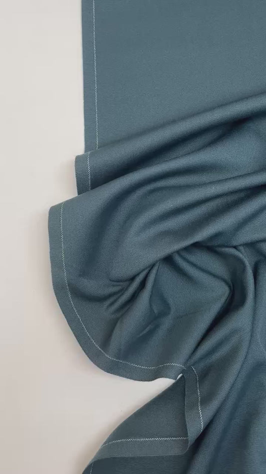 Wool fabric - blue-green 470 g/m²