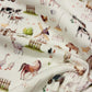 Cotton knit fabric - farmyard 210 g/m²