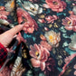 Softshell fabric - The magic of a peony garden 300 g/m²