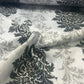 100% Cotton fabric - gray and black pattern 130 g/m²