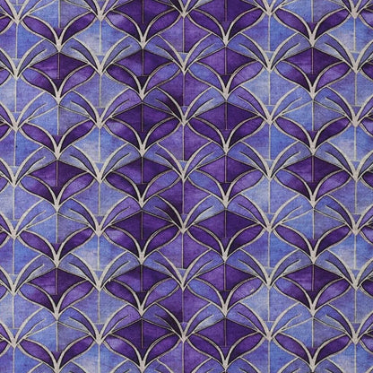 Tissu maille Punta di Roma - motif abstrait violet 240 g/m²