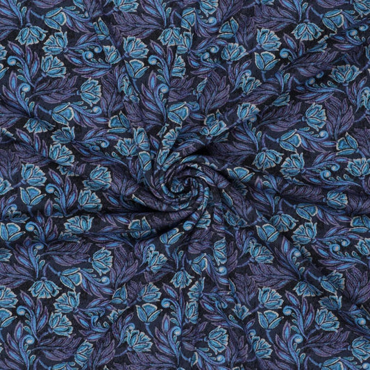 Bild mit Punto di Roma-Strickstoff – elegantes blaues Muster, online erhältlich bei Šarlotes audumi