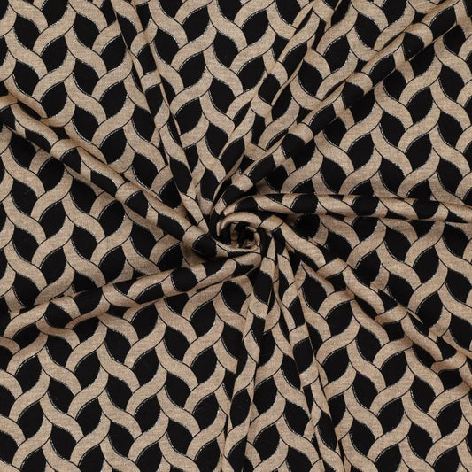 Attēls ar Punto di Roma trikotāžas audums - pelēks punktiņu raksts 240 g/m² – pieejams Šarlotes audumi