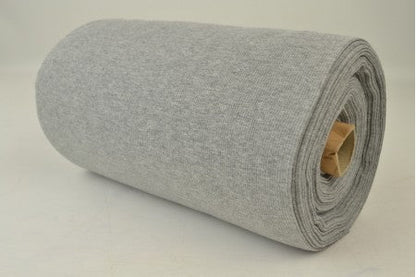 Image d’un bord de finition en tissu côtelé | manchette - chiné gris clair 300 g/m² – disponible chez Šarlotes audumi