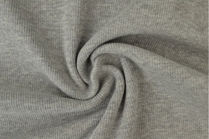 Image de bord de finition en tissu côtelé | manchette - chiné gris clair 300 g/m² – disponible chez Šarlotes audumi
