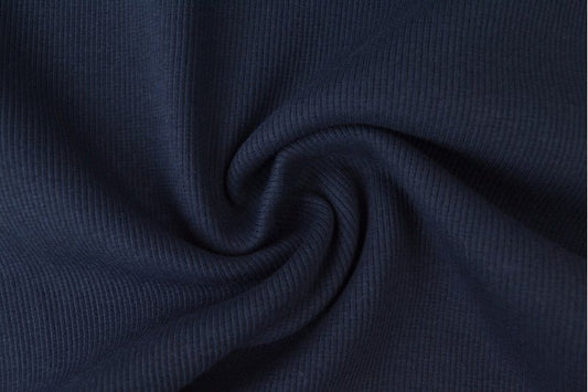 Attēls ar Rievotā auduma apdares mala | manžete - tumši zila 300 g/m² – pieejams Šarlotes audumi