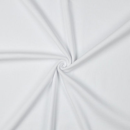 Jersey de coton côtelé (RIB JERSEY) - blanc 240 g/m²
