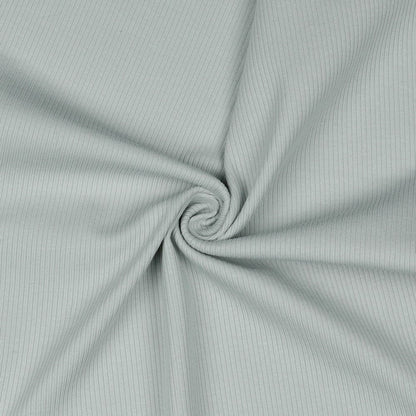 Jersey de coton côtelé (RIB JERSEY) - gris clair 240 g/m²