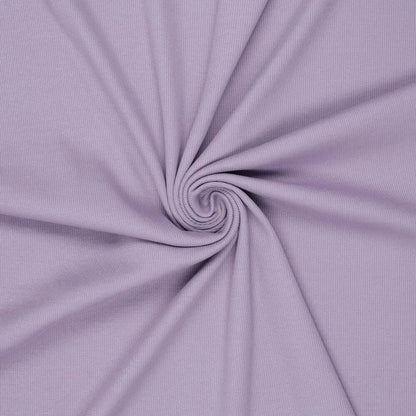 Image de jersey côtelé en coton (RIB JERSEY) - lilas lavande 310 g/m² – disponible chez Šarlotes audumi