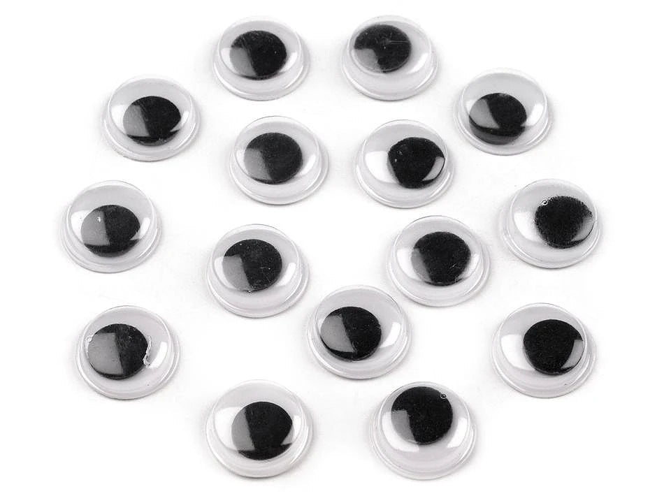 Attēls ar Rotaļlietu acis ar līmlenti Ø10 mm 50 gab – pieejams Šarlotes audumi