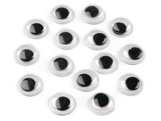 Attēls ar Rotaļlietu acis ar līmlenti Ø10 mm 50 gab – pieejams Šarlotes audumi