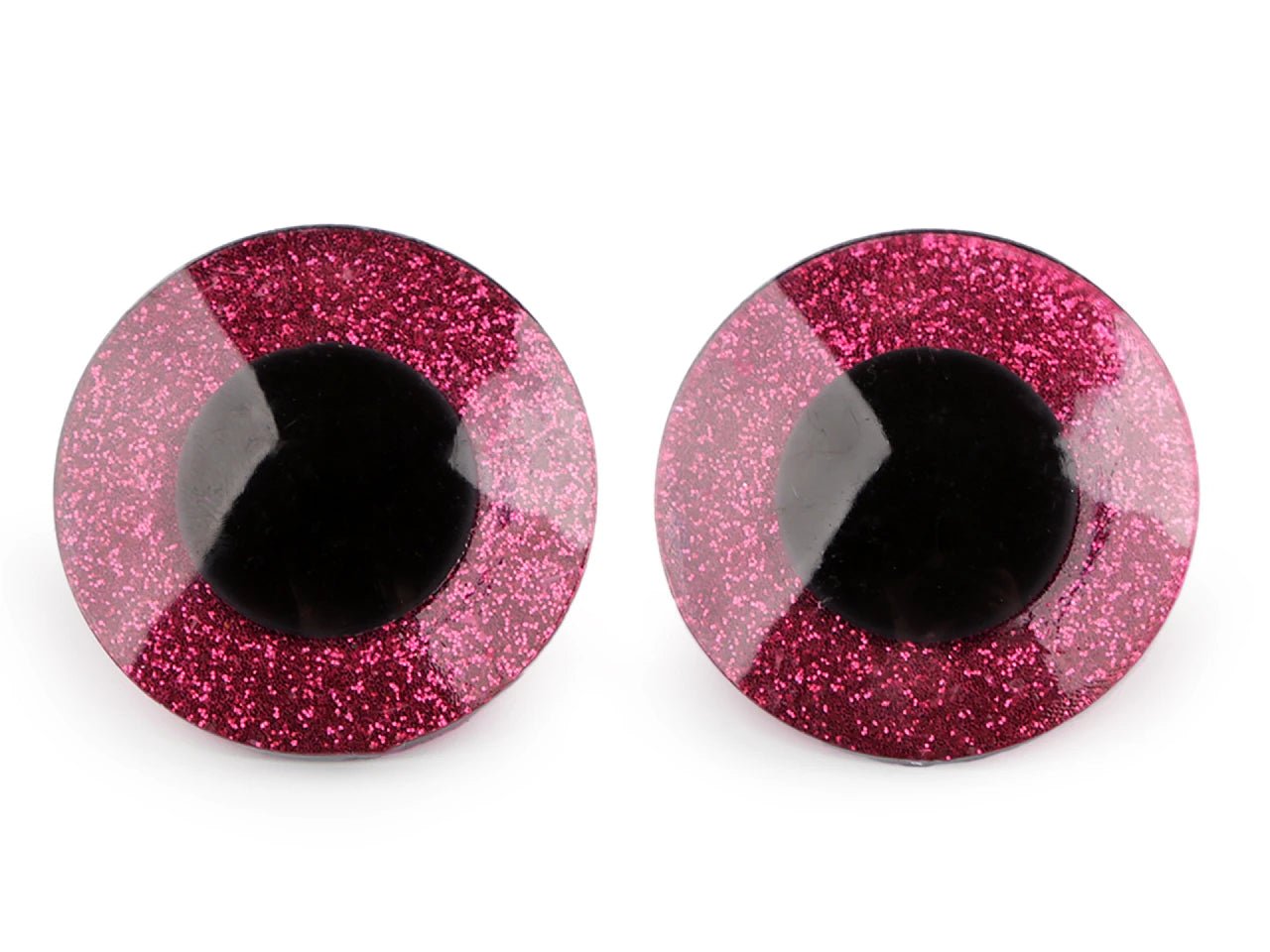 Image avec yeux de jouet Ø40 mm à paillettes (2 paires par lot) – disponible chez Šarlotes audumi