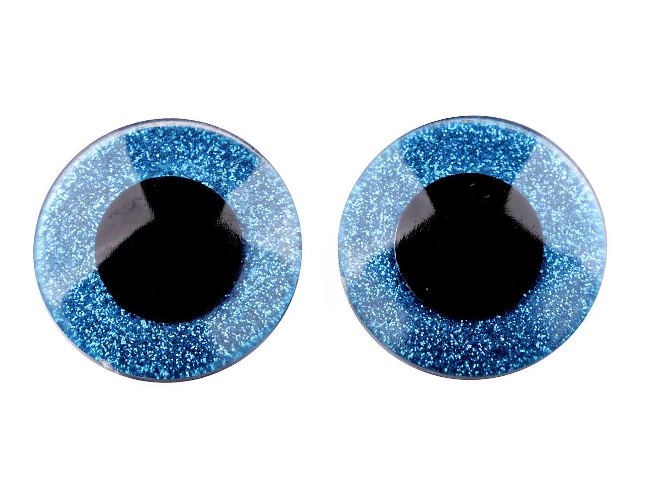 Image avec yeux mobiles pour jouets Ø40 mm à paillettes (2 paires par paquet) – disponible chez Šarlotes audumi