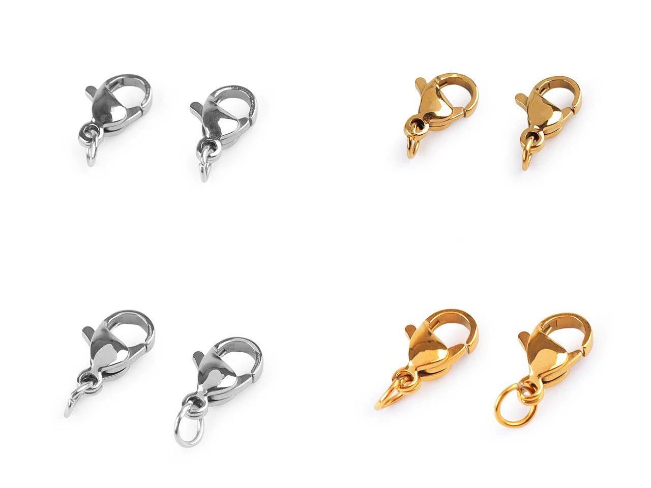 Rotaslietu karabīne ar nerūsējošā tērauda riņķi | 7×10 mm vai 7×12 mm| 2 gb.