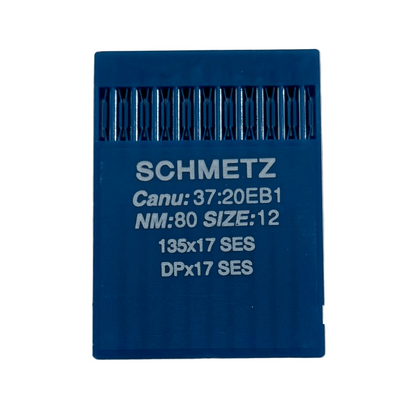 Aiguille pour machine à coudre industrielle SCHMETZ DPx17 (135x17) SES pour tricots et vêtements de sport - 10 pièces – disponible chez Šarlotes audumi