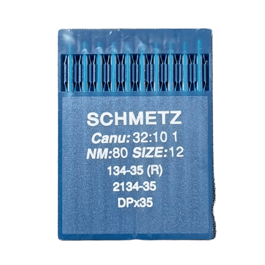 Image de l'aiguille pour machine à coudre industrielle SCHMETZ DPx35 134-35 R universelle, 10 pcs – disponible en ligne chez Šarlotes audumi