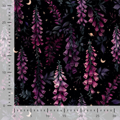 Baumwoll-Loopstrick – Purpurne Fingerhutblume