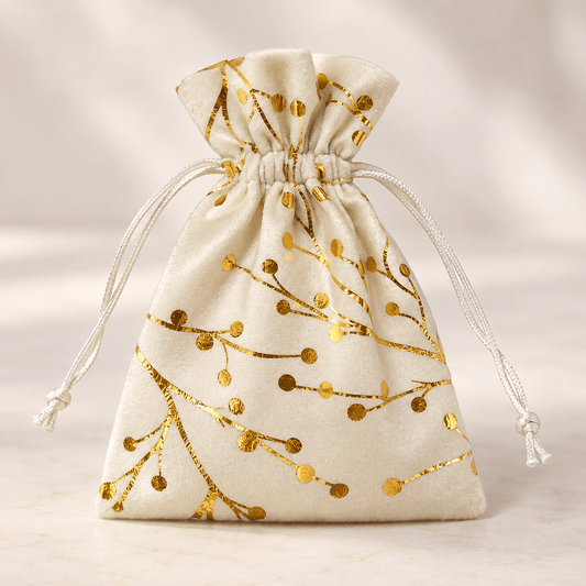 Bild von Samt-Geschenksäckchen 13x18 cm – online erhältlich bei Šarlotes audumi