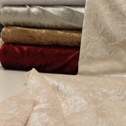Velours à effet froissé - beige 160 g/m²