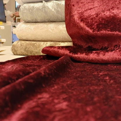 Velours à effet froissé - bordeaux 160 g/m²