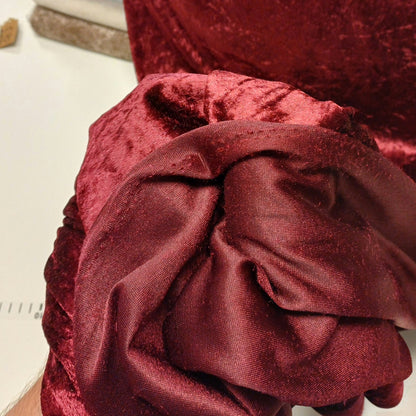 Velours à effet froissé - bordeaux 160 g/m²