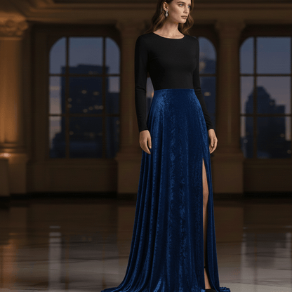 Image de velours avec élasthanne - bleu royal 240 g/m² – disponible chez Šarlotes audumi