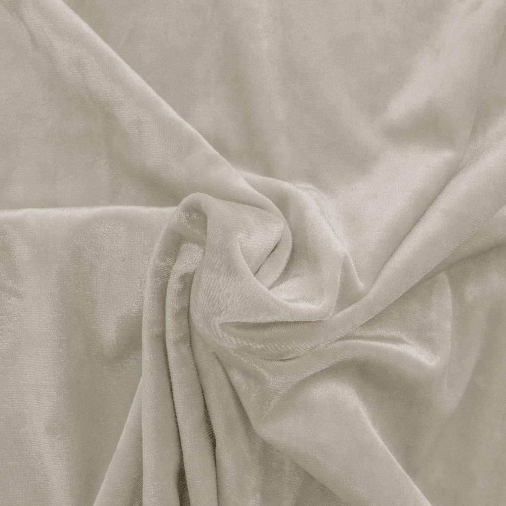 Attēls ar Samts ar elastānu - krēmīgs 240 g/m² – pieejams Šarlotes audumi