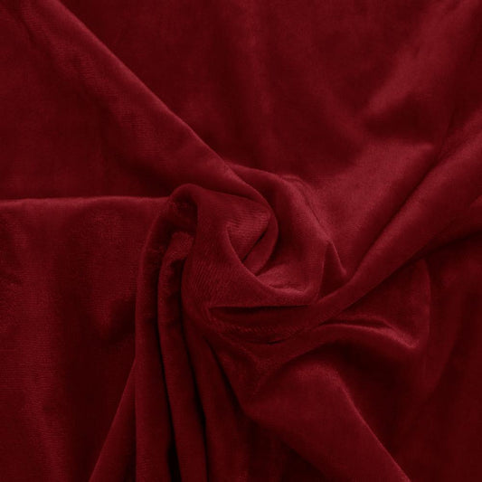 Attēls ar Samts ar elastānu - sarkans 240 g/m² – pieejams Šarlotes audumi