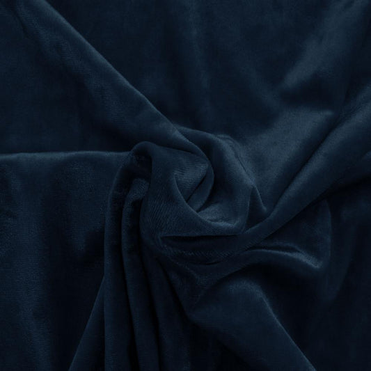 Attēls ar Samts ar elastānu - tumši zils 240 g/m² – pieejams Šarlotes audumi