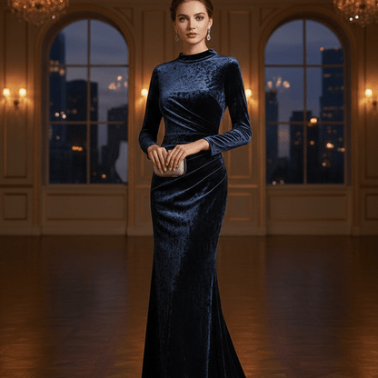 Image de velours avec élasthanne - bleu foncé 240 g/m² – disponible chez Šarlotes audumi