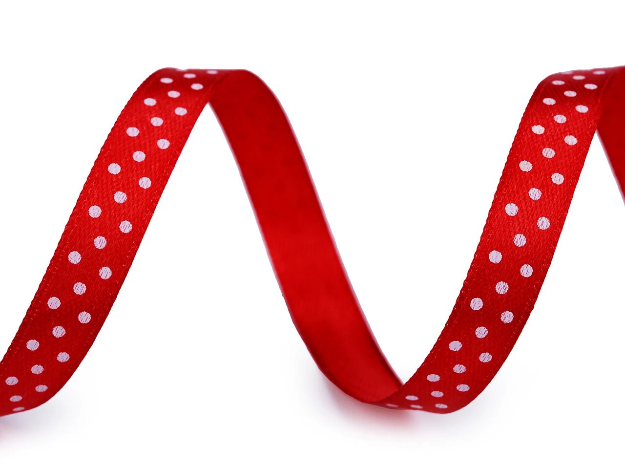 Attēls ar Satīna lente ar punktiem 10 mm (iepakojums 22,5 m) |dažādu toņu – pieejams Šarlotes audumi