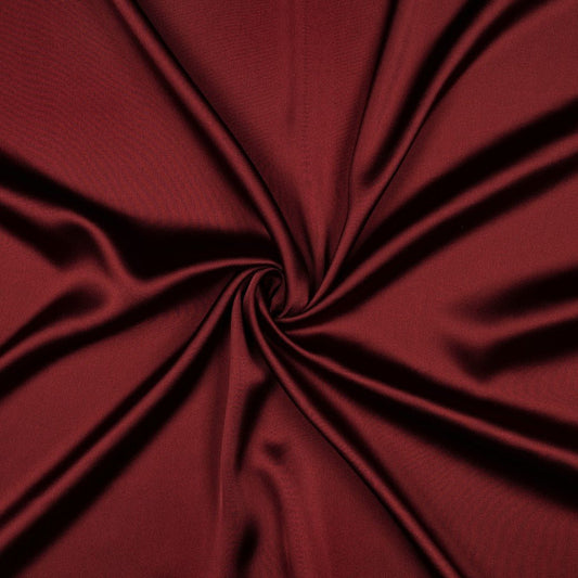 Satin mit Elasthan – Bordeauxrot – online erhältlich bei Charlottes Stoffe