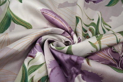 Satin avec élasthanne - orchidée lilas 80 g/m²