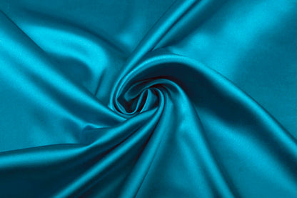 Satin with elastane - turquoise blue 190 g/m²