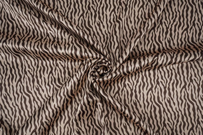 Satin avec élasthanne - zèbre 80 g/m²